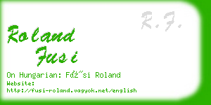 roland fusi business card